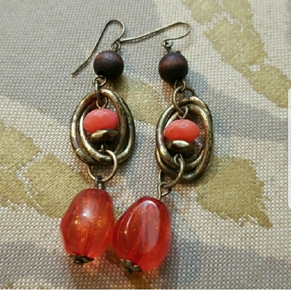 Burnt orange earrings
